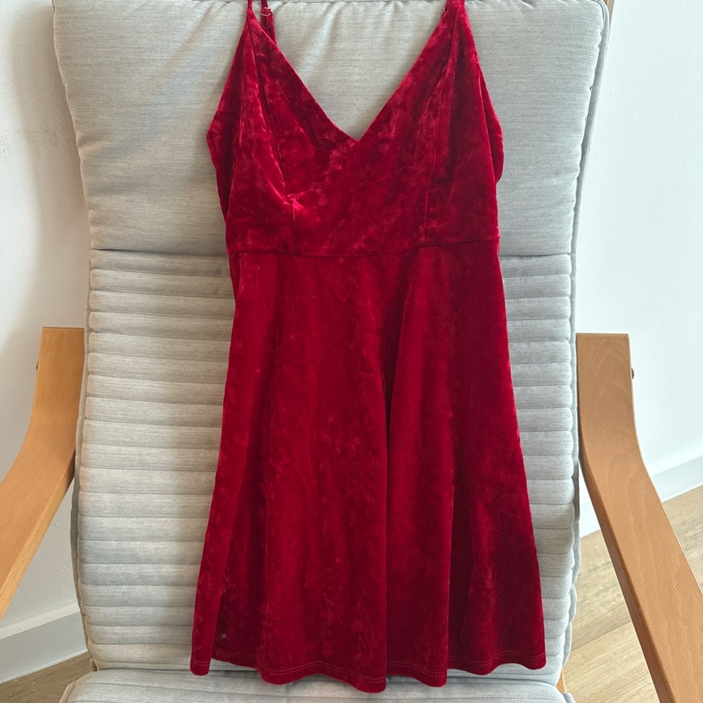 Red Velvet Mini Dress